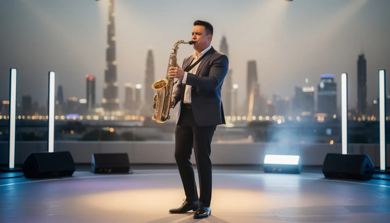 Saxophone performance in Dubai